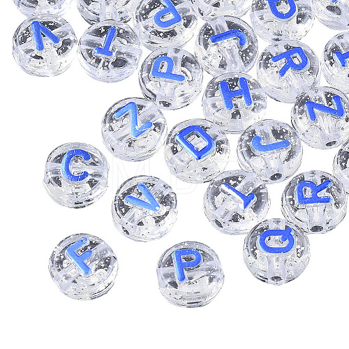 Plating Transparent Acrylic Beads MACR-SZ0001-47B-1